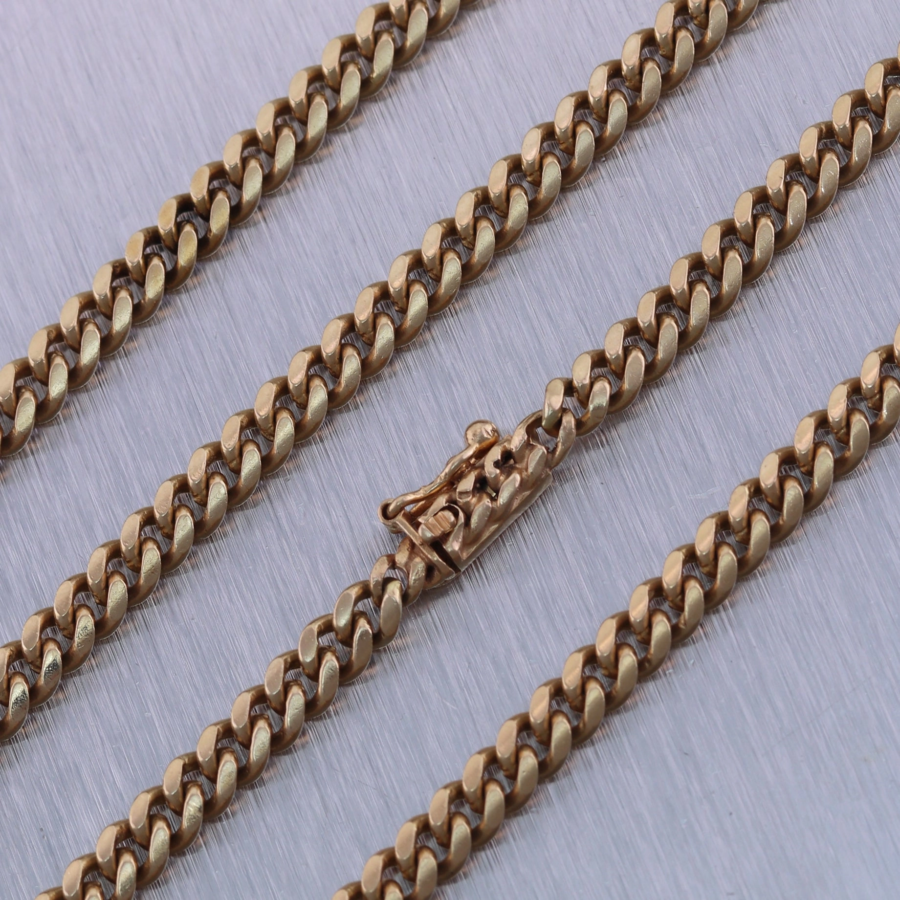 Men's 37.19g 14k Yellow Gold Cuban Link Chain 22" Necklace