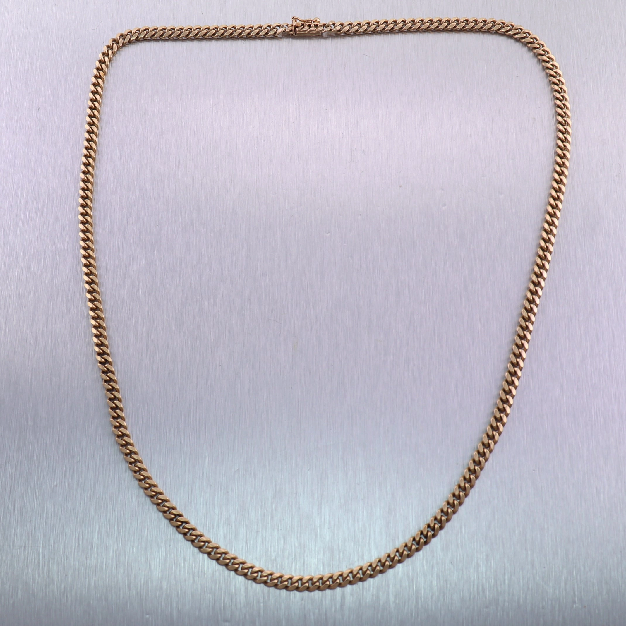 Men's 37.19g 14k Yellow Gold Cuban Link Chain 22" Necklace