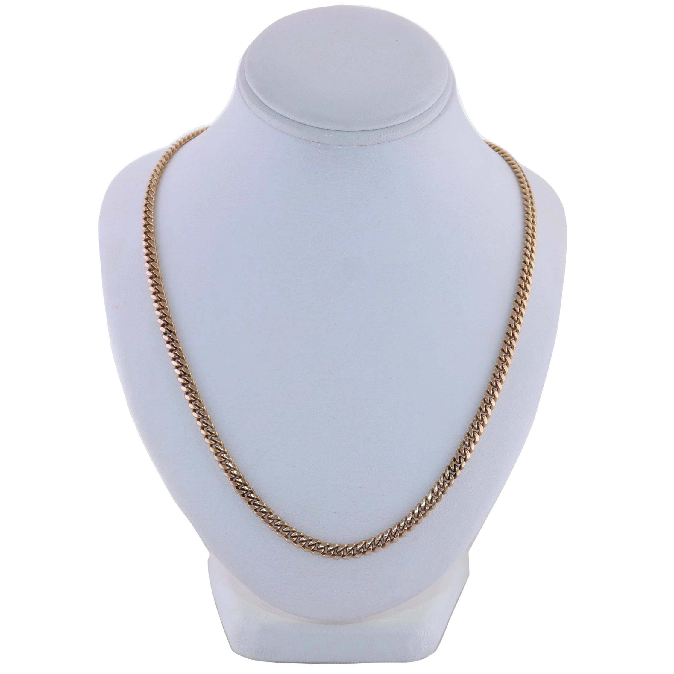 Men's 37.19g 14k Yellow Gold Cuban Link Chain 22" Necklace