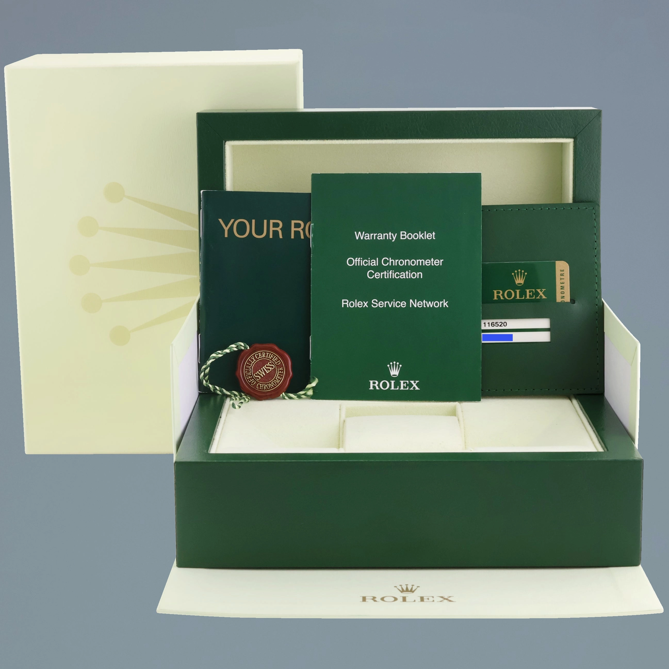 MINT 2013 PAPERS Rolex Daytona 116520 Black Steel Cosmograph Chromalight Watch Box