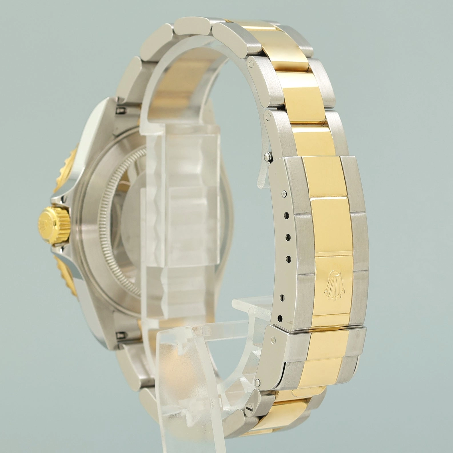 MINT PAPERS 2006 GOLD BUCKLE Rolex Submariner 16613 Gold Two Tone Black Watch