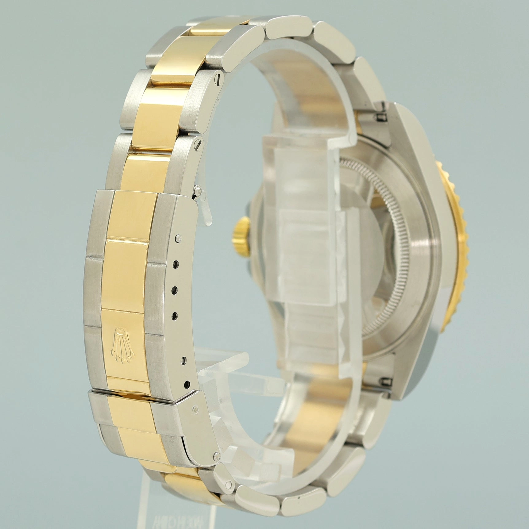MINT PAPERS 2006 GOLD BUCKLE Rolex Submariner 16613 Gold Two Tone Black Watch