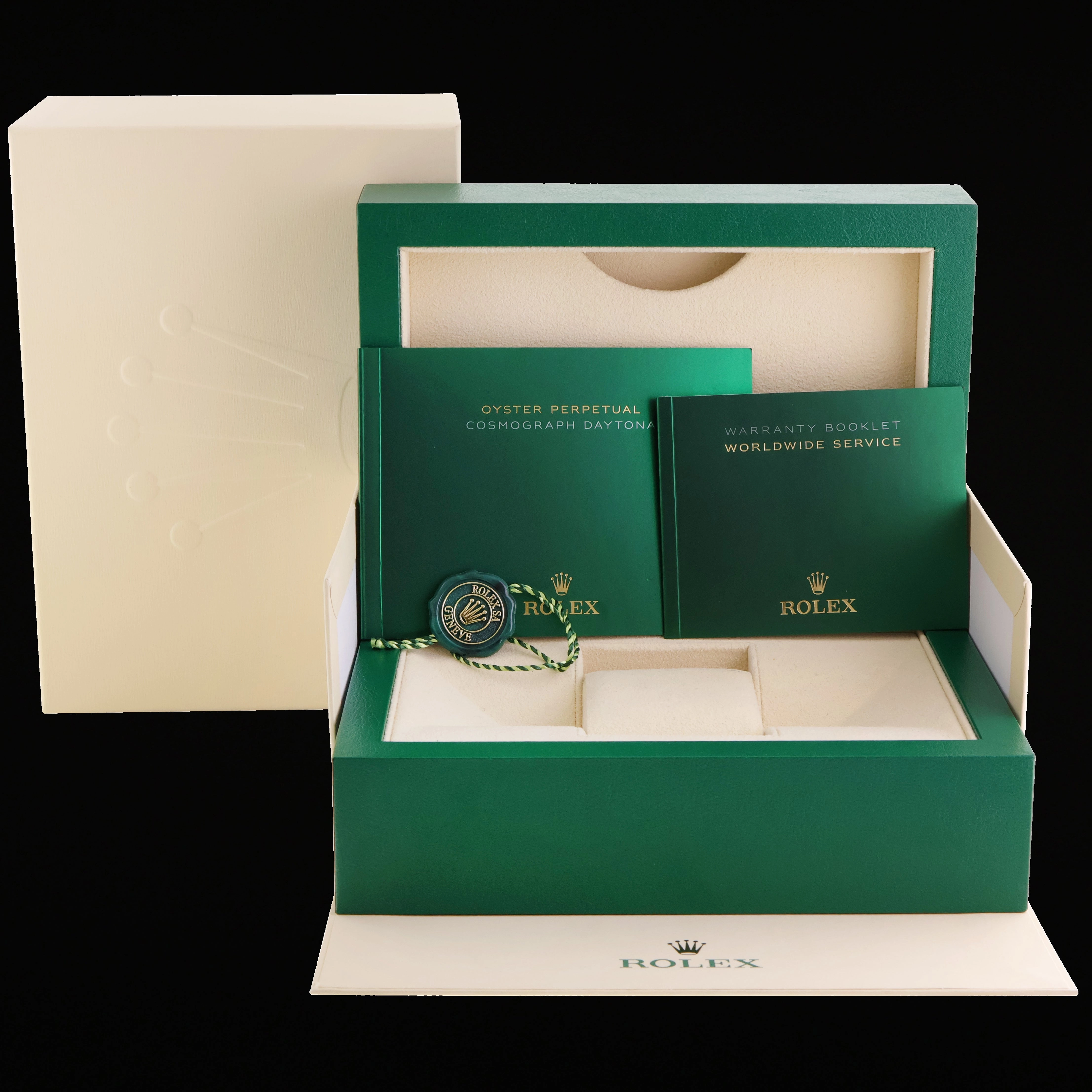 MINT Rolex Daytona 116523 Chronograph Slate Grey Steel Yellow Gold Two Tone Watch Box
