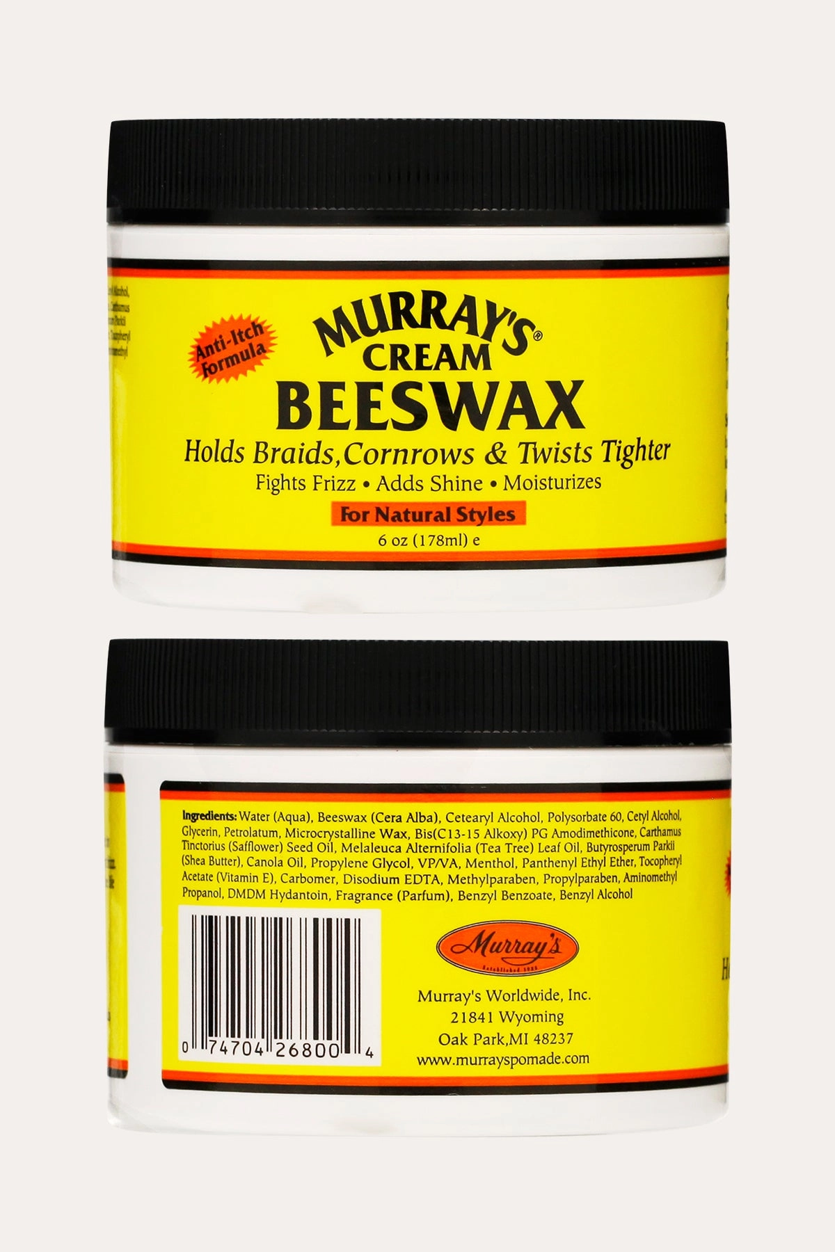MURRAY'S CREAM BEESWAX FOR NATURAL STYLES 6oz