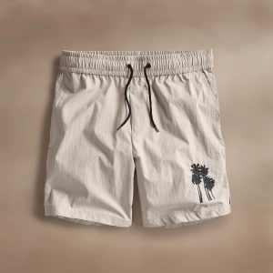 Palm Embriodered Boardshort - Salt