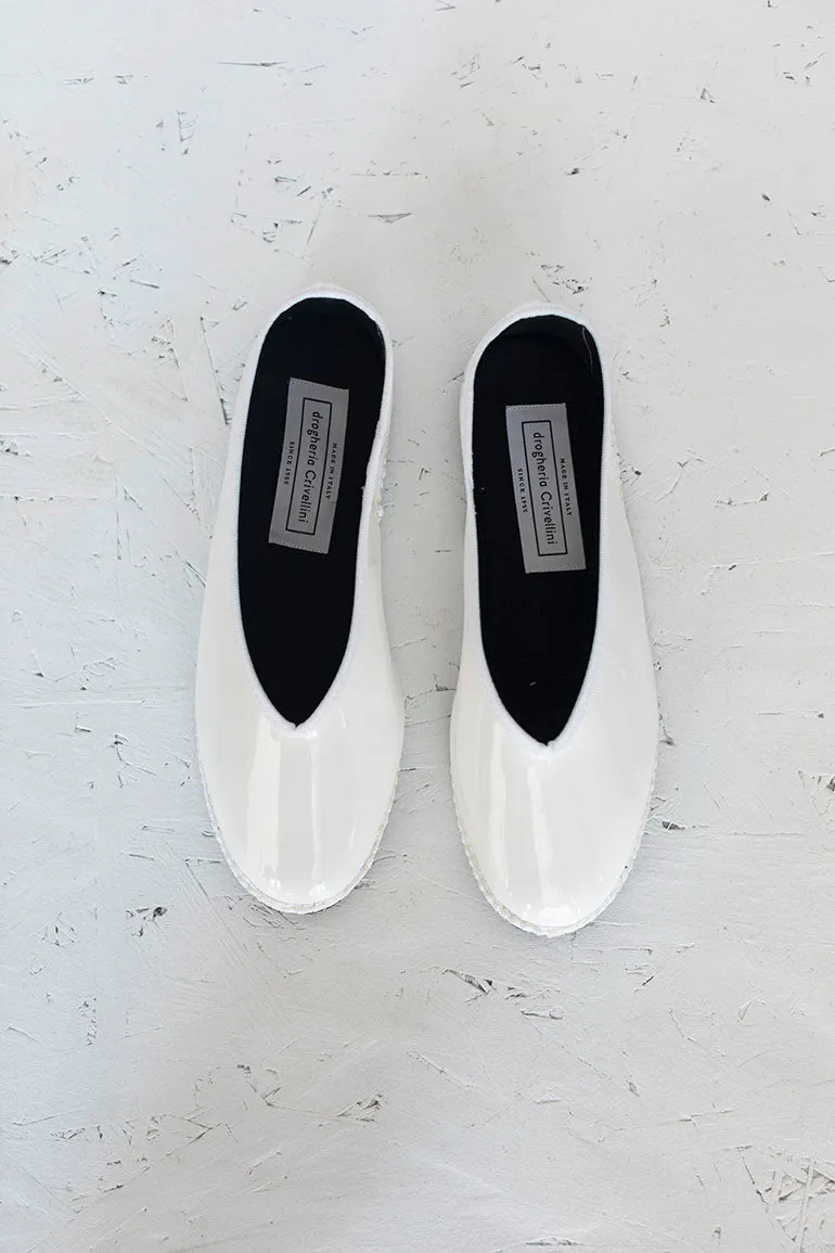 Patent Fu Kung Slippers - White
