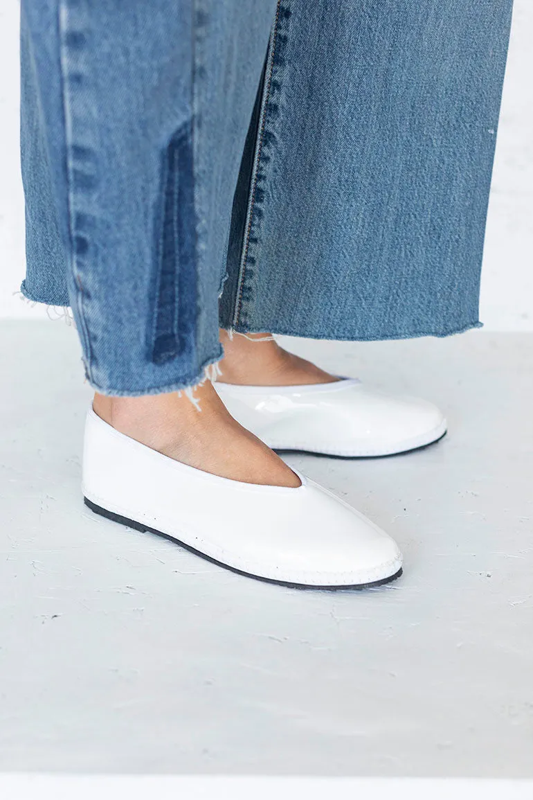 Patent Fu Kung Slippers - White