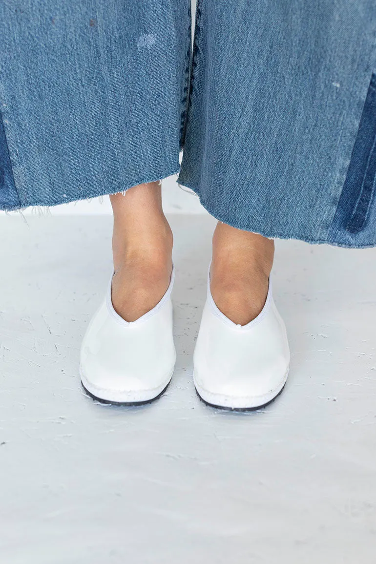 Patent Fu Kung Slippers - White