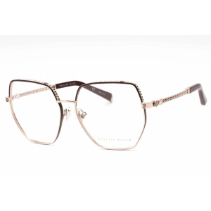 Philipp Plein Women's Eyeglasses - Shiny Red Gold Metal Geometric Frame | VPP054S 0K99