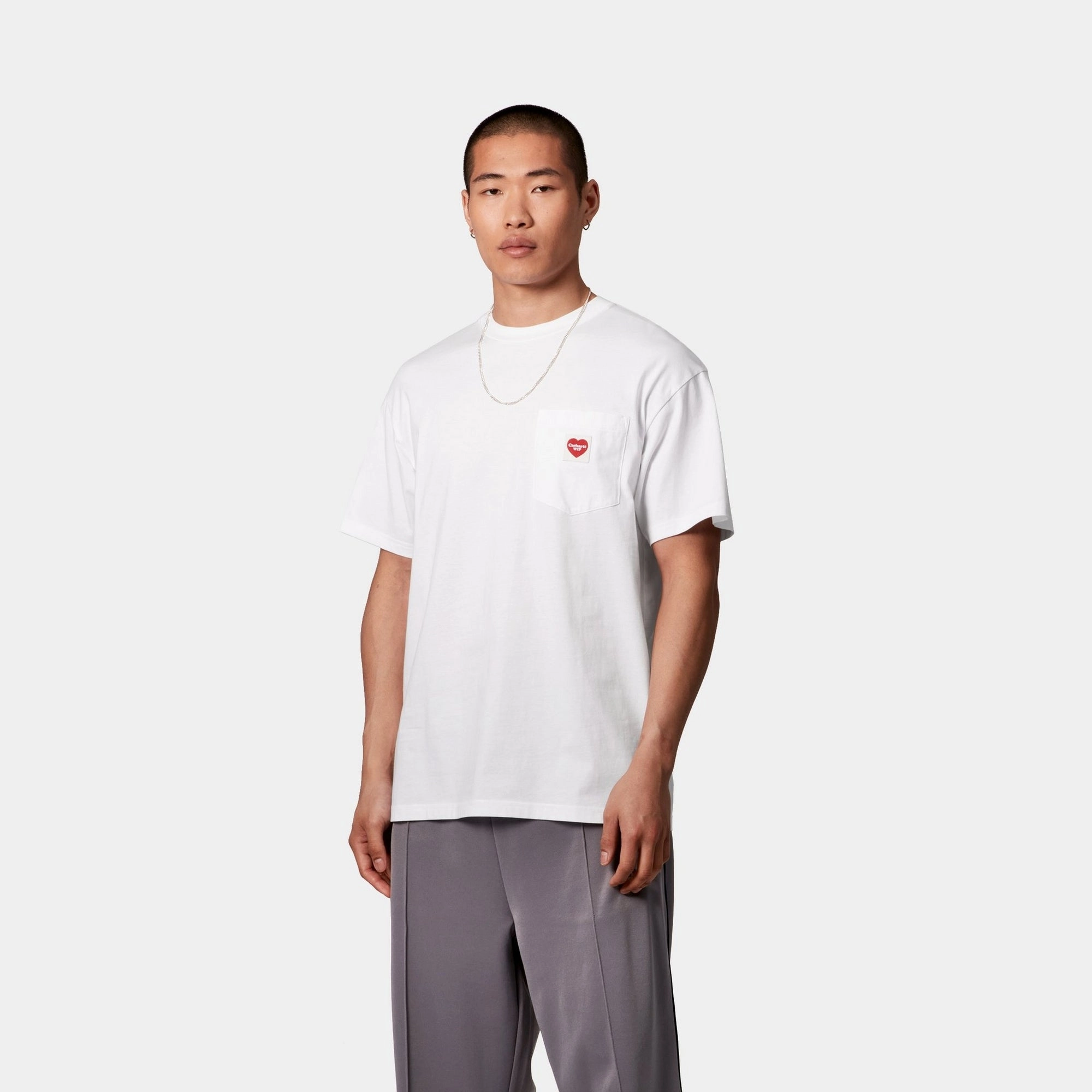 Pocket Heart T-Shirt | White / Red