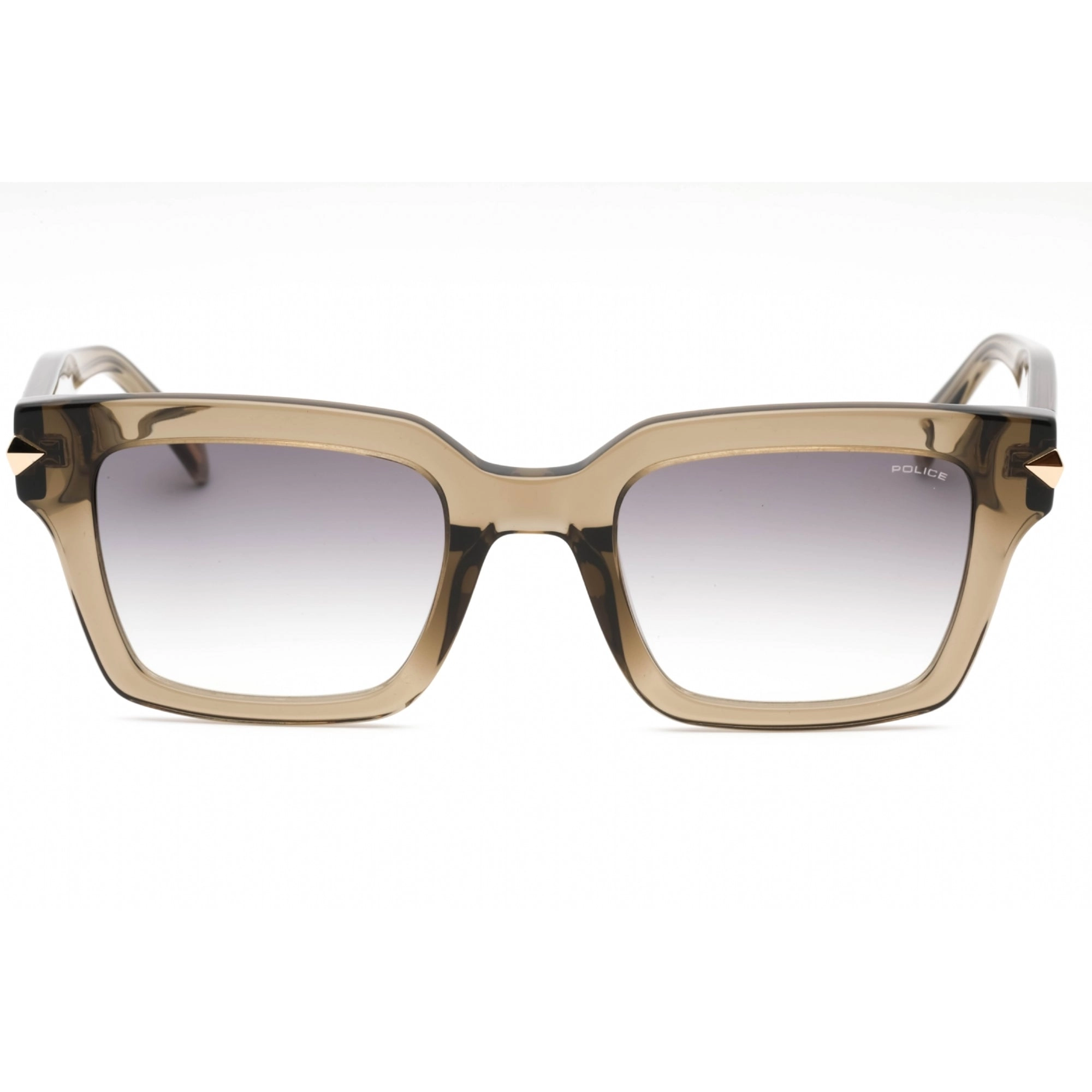Police Women's Sunglasses - Transparent Grey Plastic Square Full Rim | SPLF32 092T