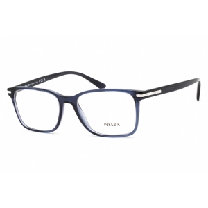 Prada Women's Eyeglasses - Blue Crystal Plastic Rectangular Frame | 0PR 14WV 08Q1O1