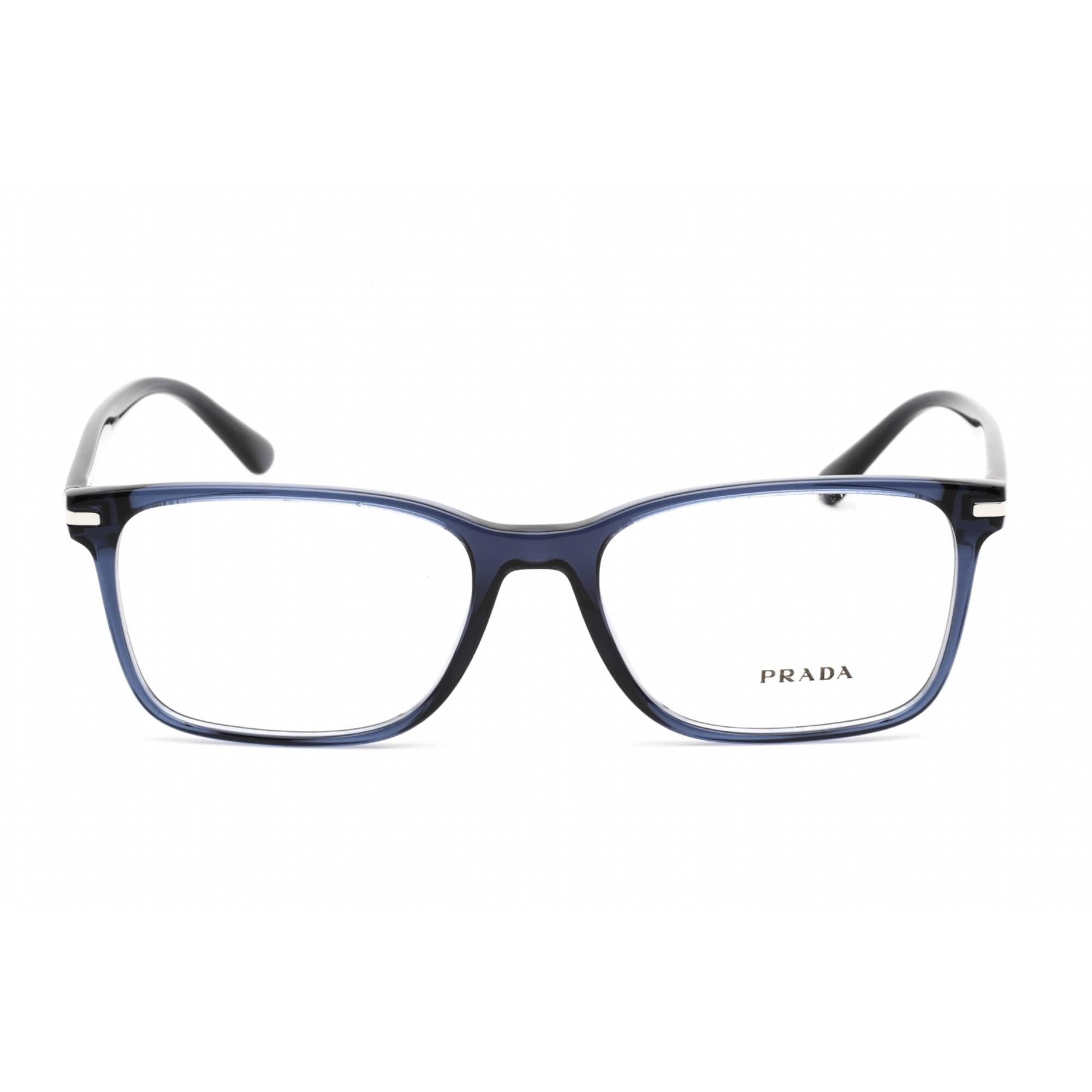 Prada Women's Eyeglasses - Blue Crystal Plastic Rectangular Frame | 0PR 14WV 08Q1O1