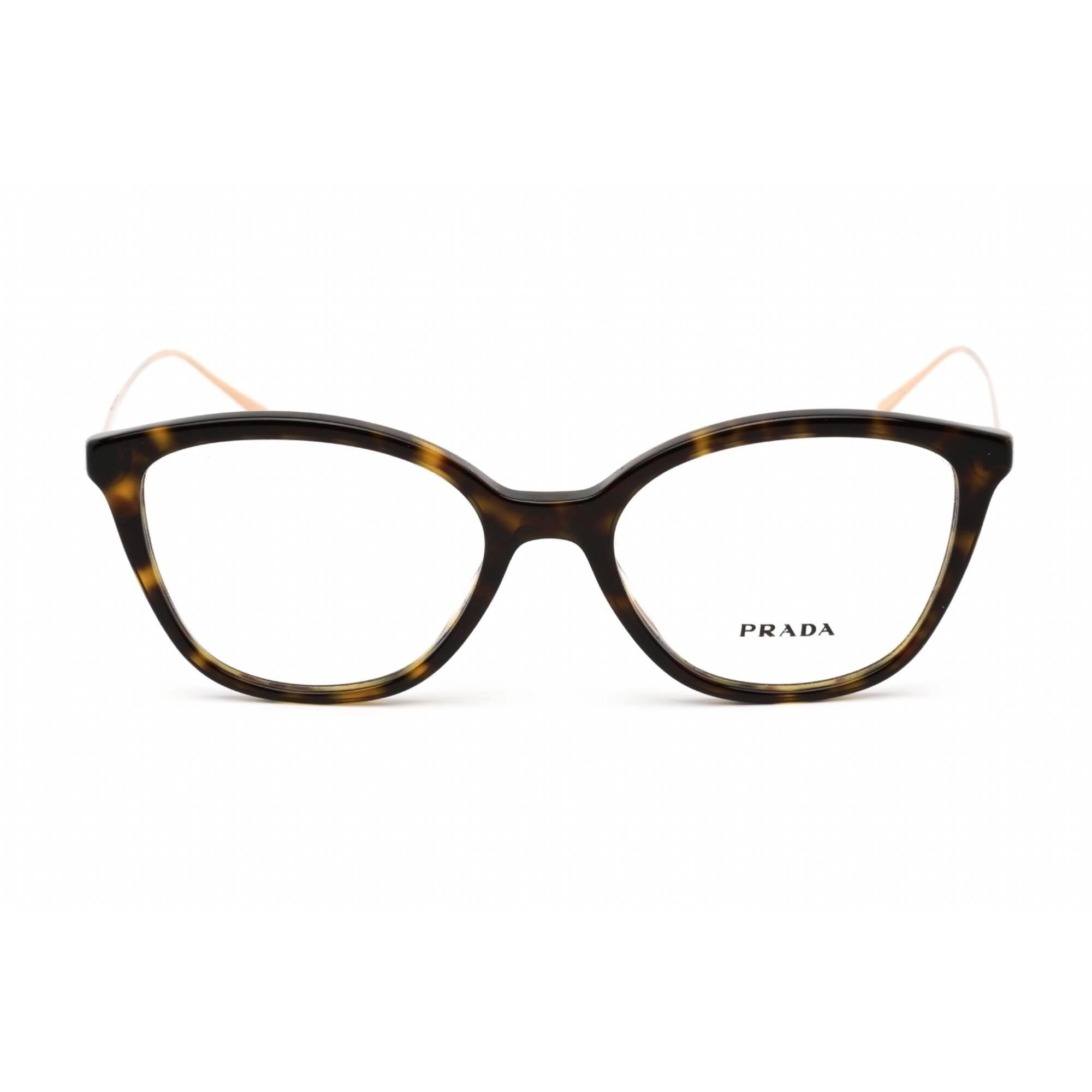 Prada Women's Eyeglasses - Clear Lens Havana Plastic Cat Eye Frame | 0PR 11VV 2AU1O1