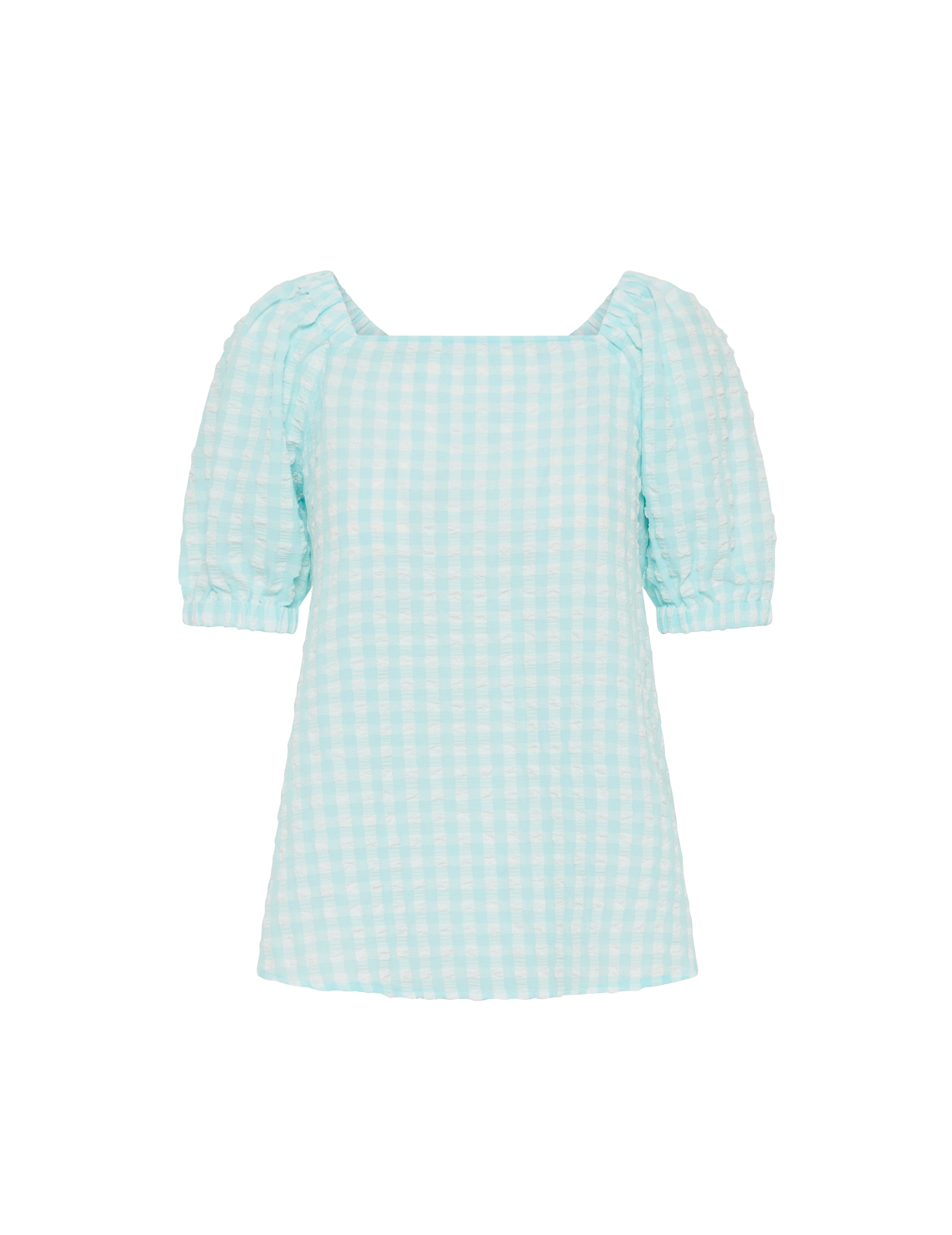 Puff Sleeve Square Neck Blouse- Sale