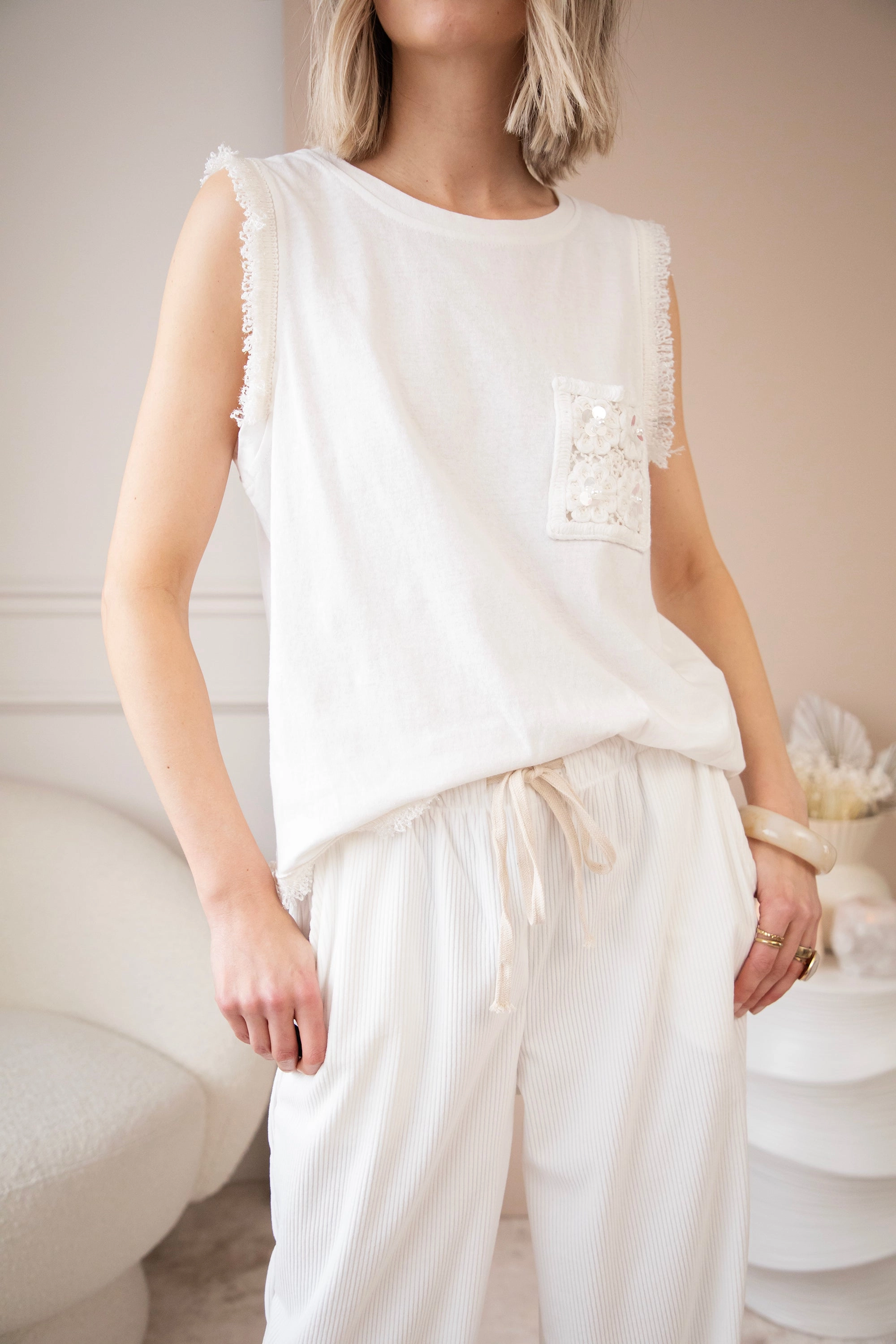 Ribby Ray Cream - Broek