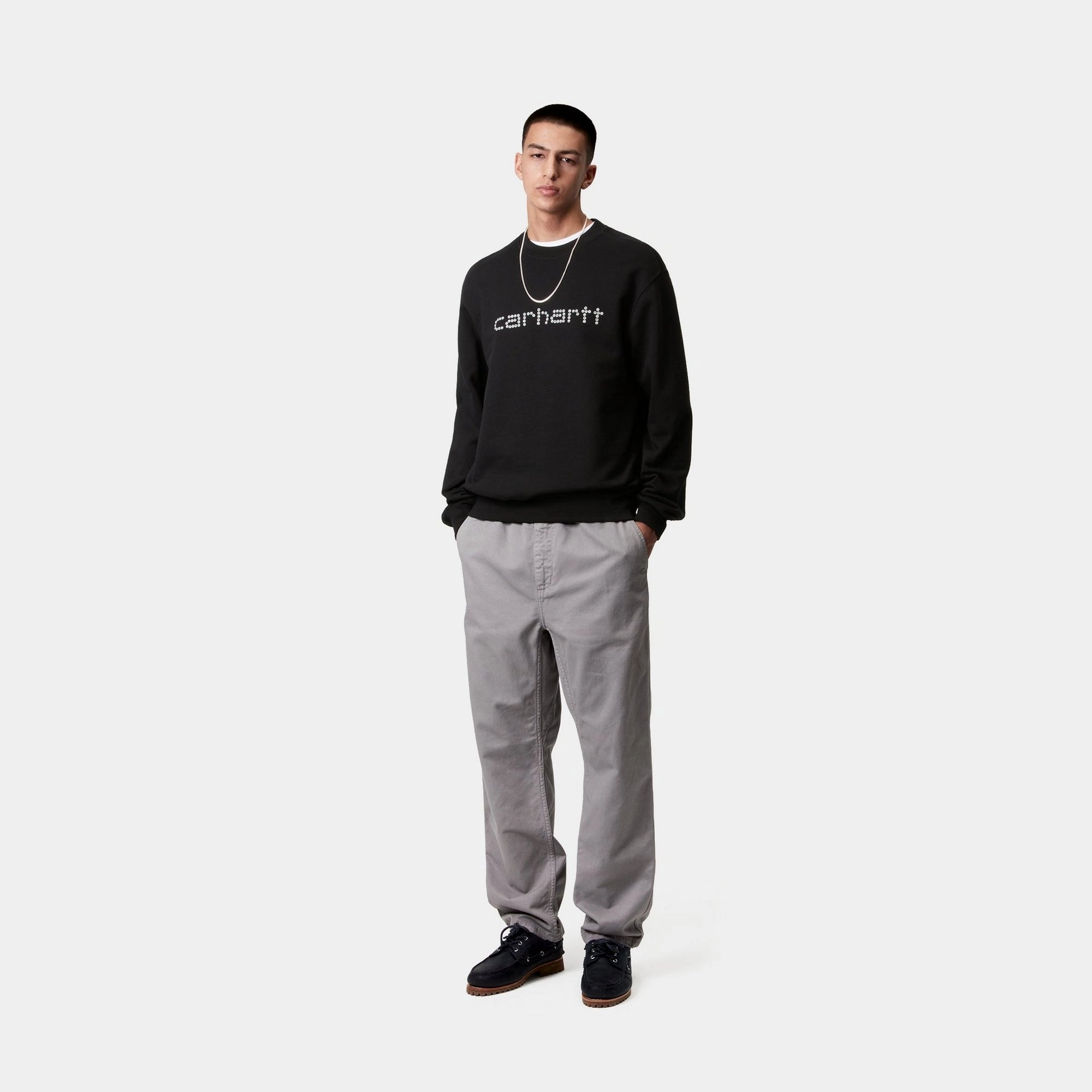 Rivet Script Sweatshirt | Black