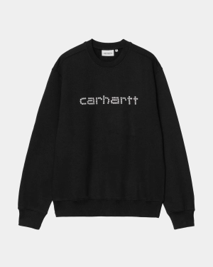 Rivet Script Sweatshirt | Black