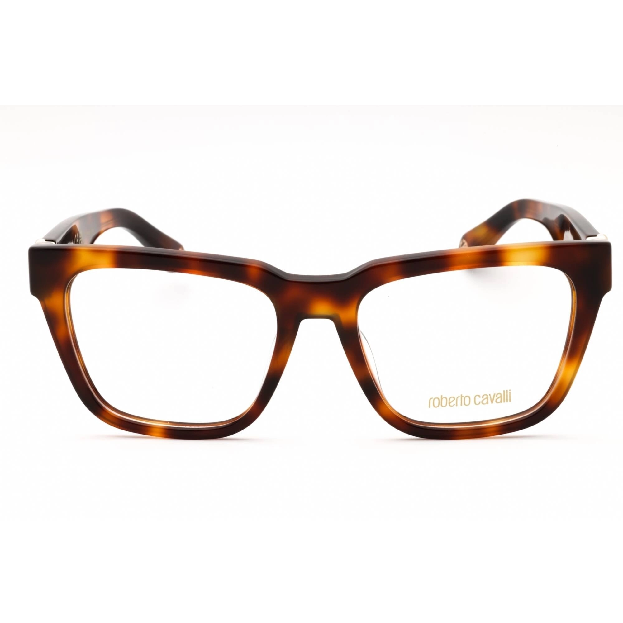Roberto Cavalli Women's Eyeglasses - Havana Acetate Square Full Rim | VRC026M 02BP
