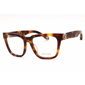 Roberto Cavalli Women's Eyeglasses - Havana Acetate Square Full Rim | VRC026M 02BP