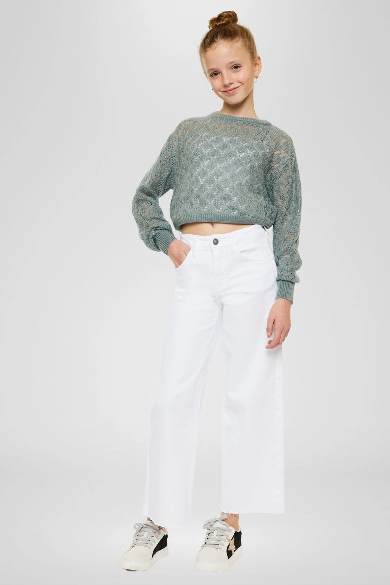 Rue High Rise Kids Cropped Wide Leg