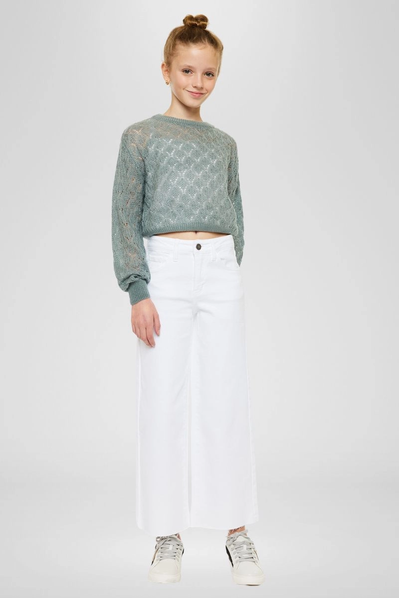 Rue High Rise Kids Cropped Wide Leg