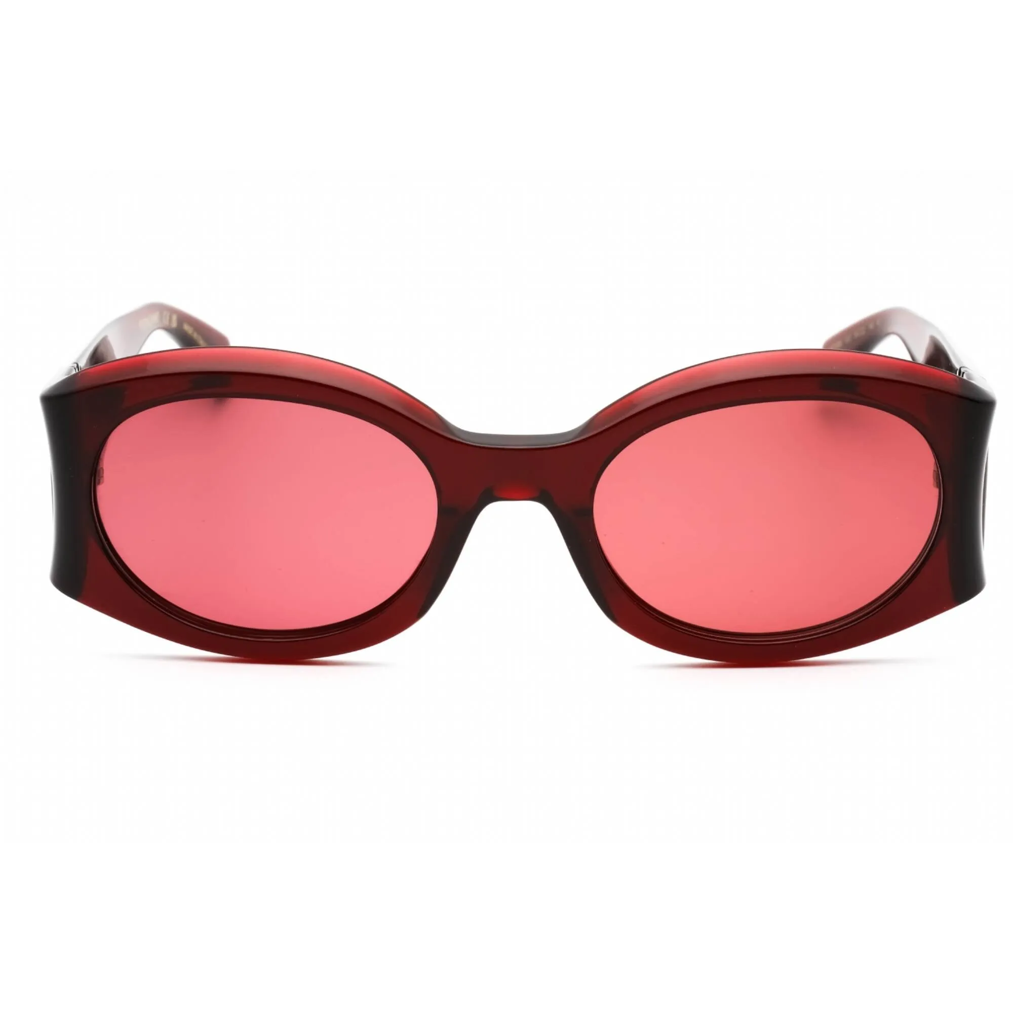 Salvatore Ferragamo Women's Sunglasses - Transparent Burgundy Oval Frame | SF2008S 612