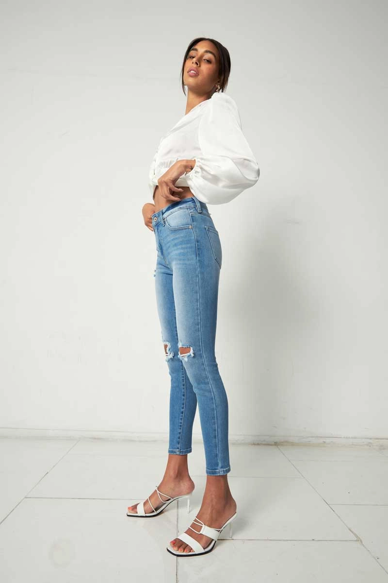 Serena High Rise Ankle Skinny Jeans