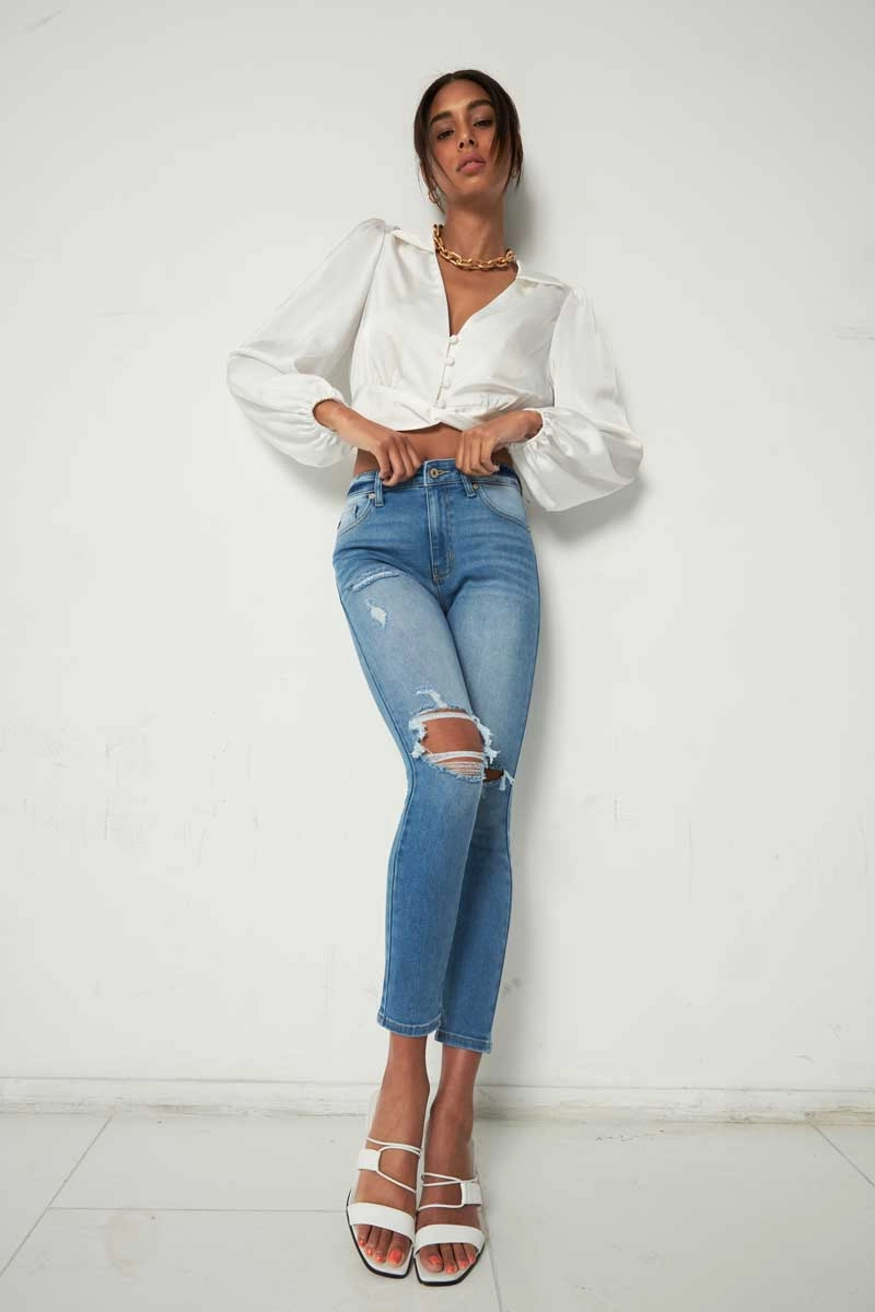 Serena High Rise Ankle Skinny Jeans