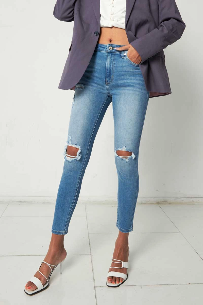 Serena High Rise Ankle Skinny Jeans