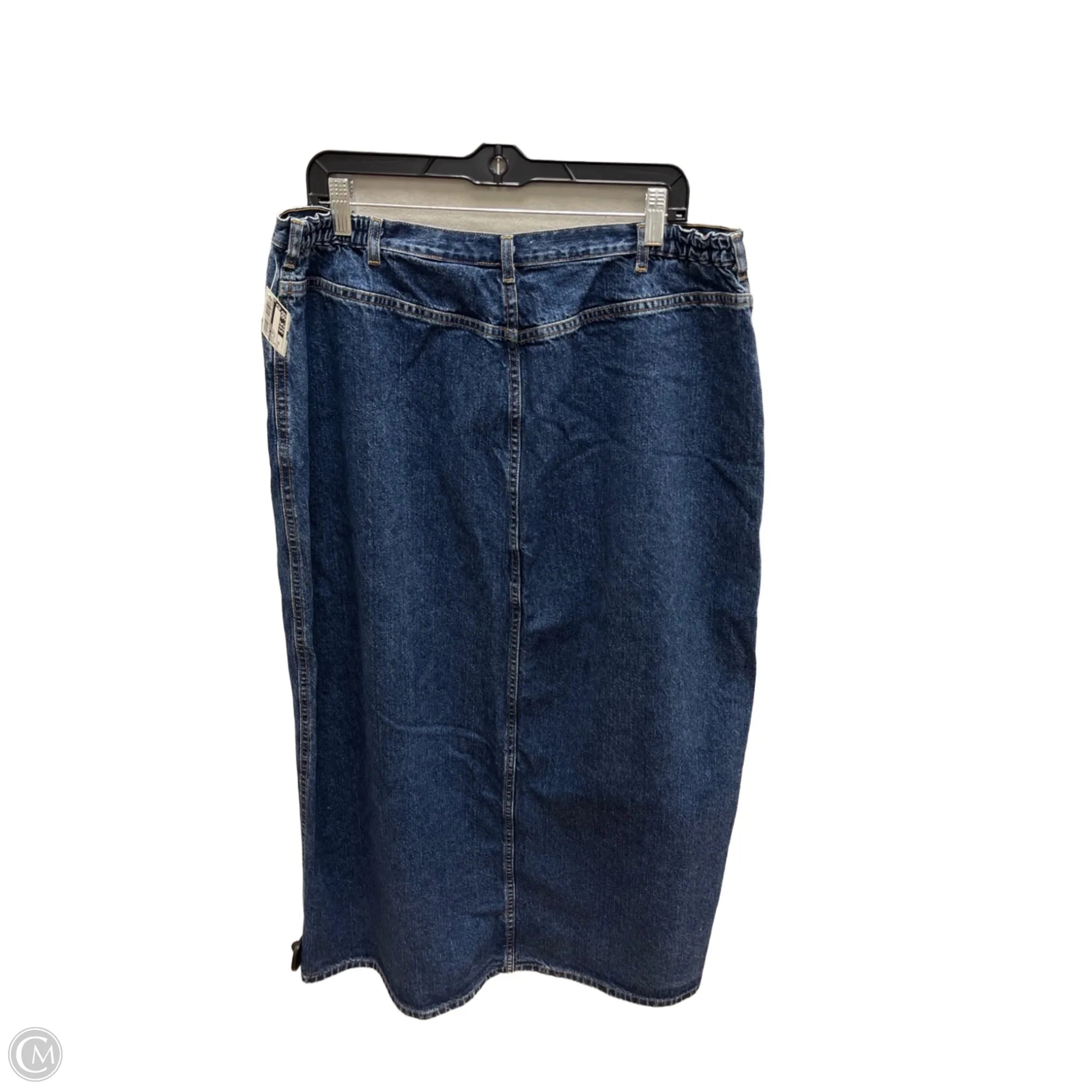 Skirt Maxi By Eddie Bauer In Blue Denim, Size: 18