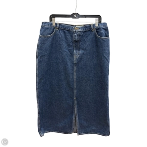 Skirt Maxi By Eddie Bauer In Blue Denim, Size: 18
