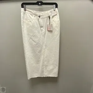 Skirt Midi By happily grey  In White Denim, Size: 2