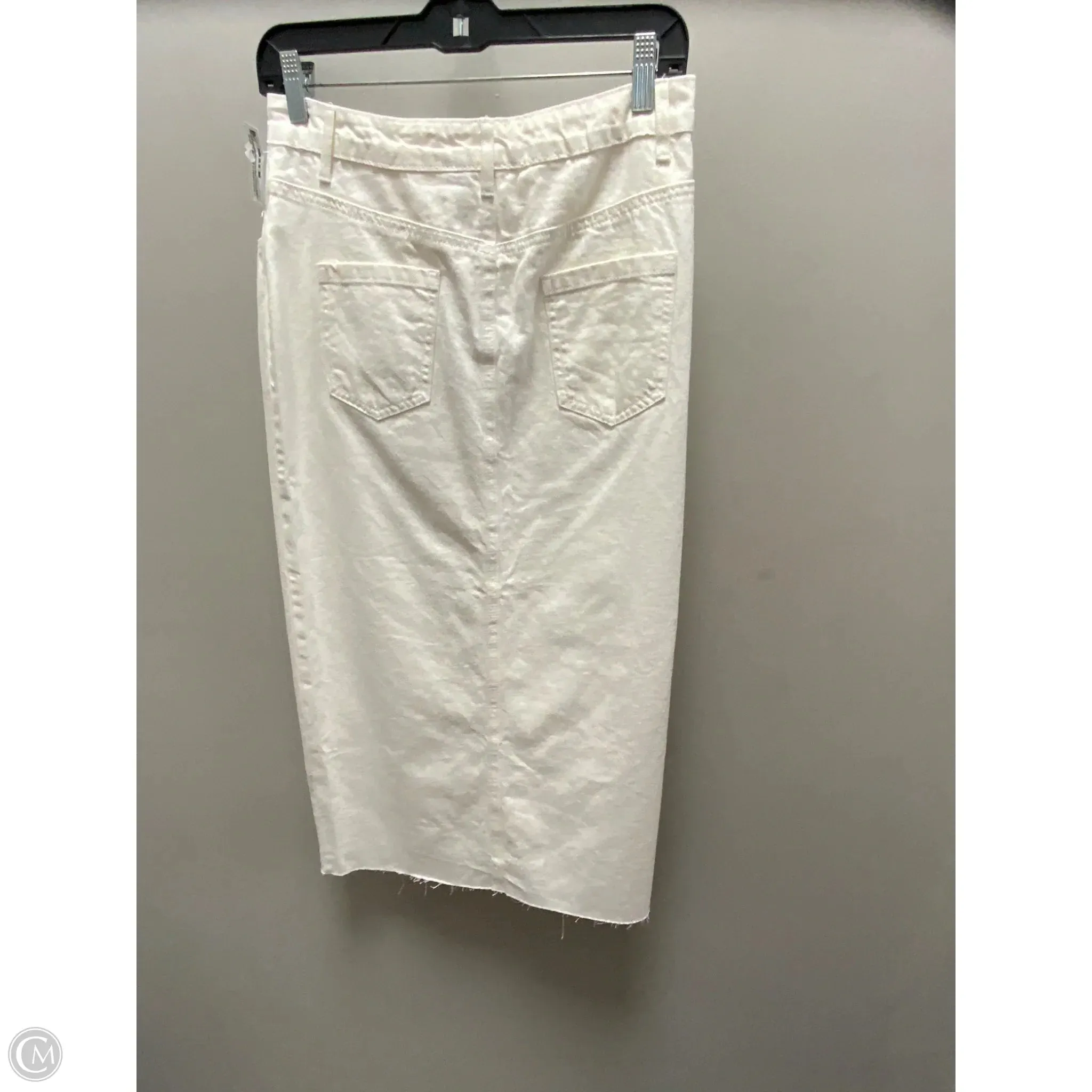 Skirt Midi By happily grey  In White Denim, Size: 2