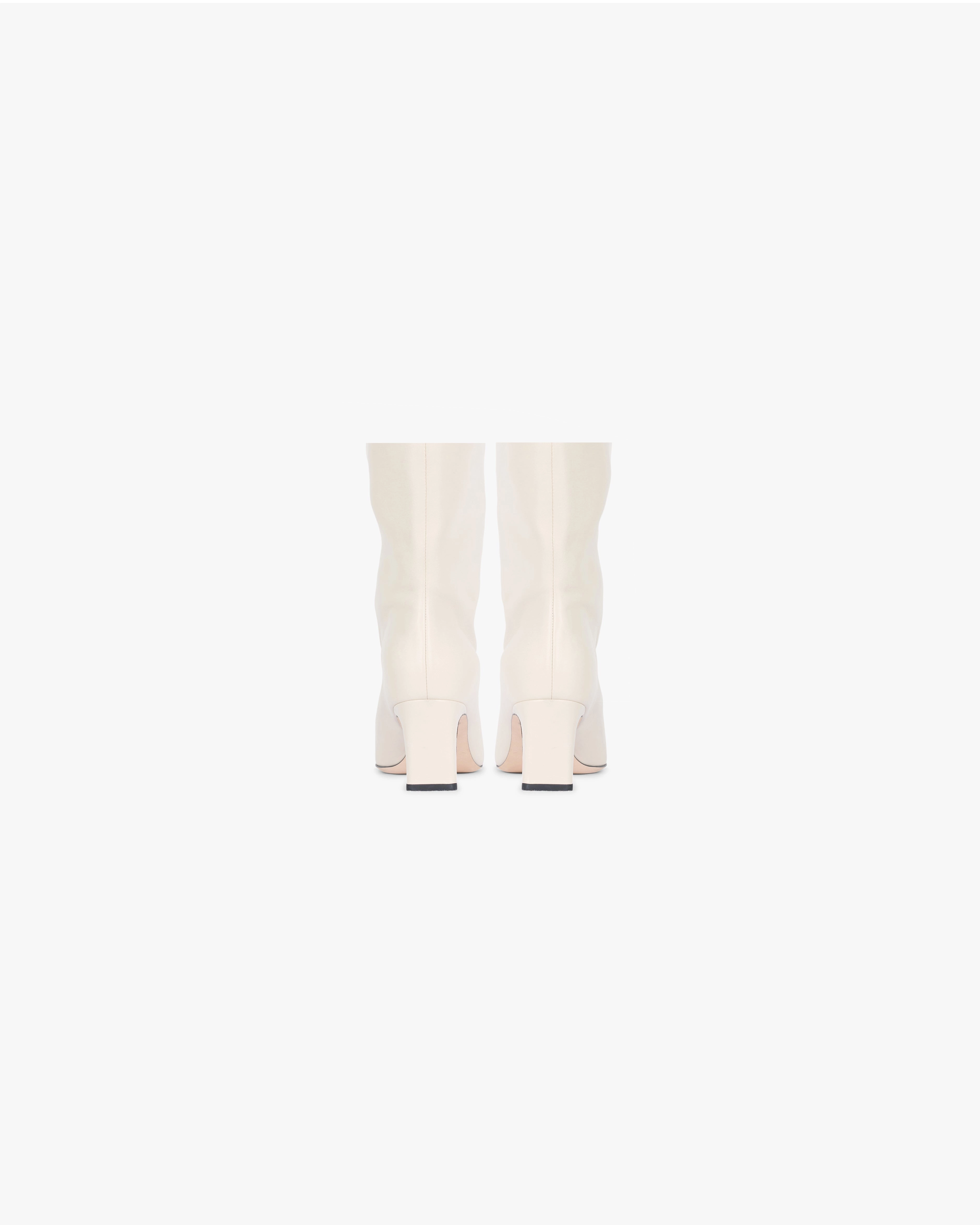 Square Toe Ankle Boot - Ecru