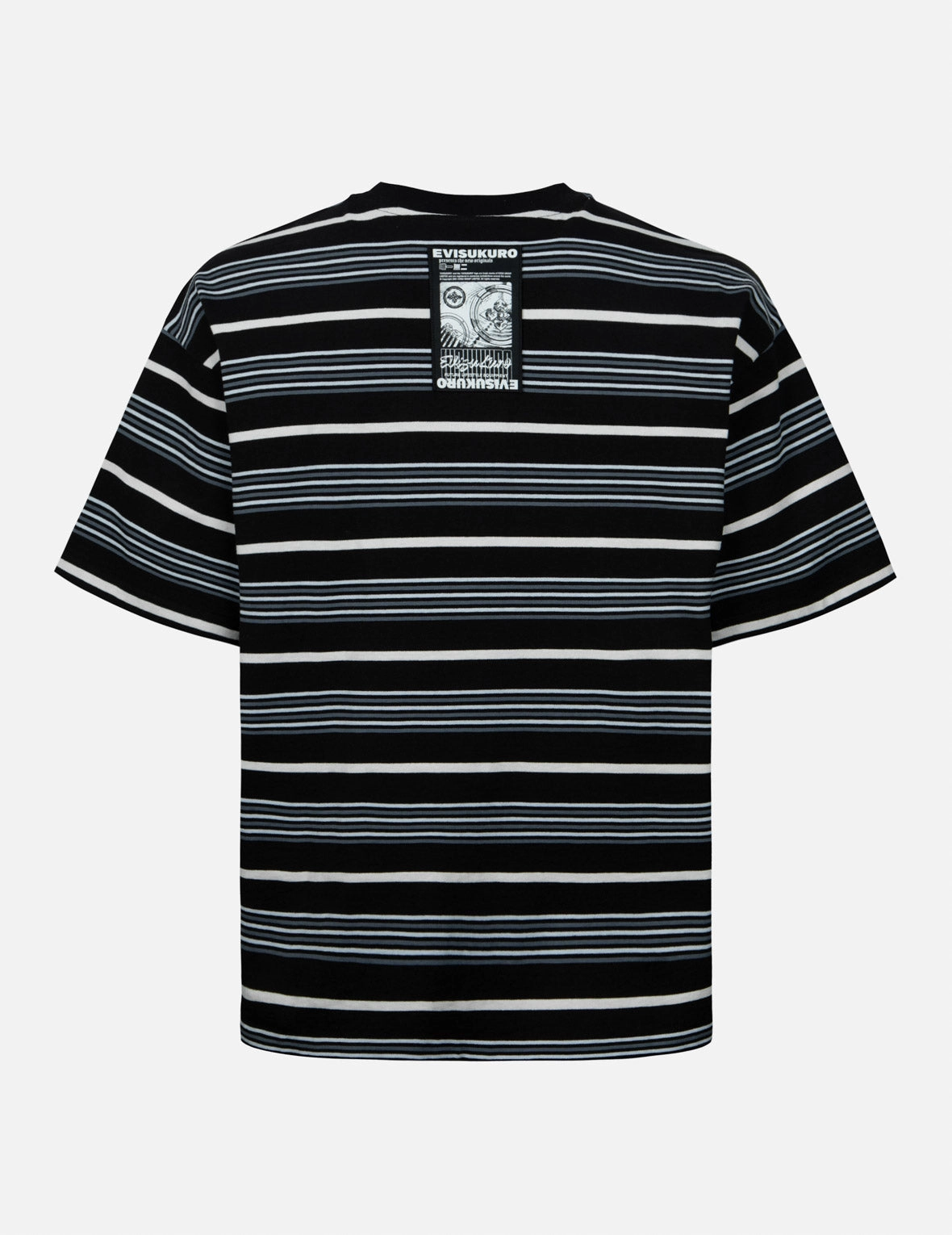 Striped Seagull Appliqué Embroidery Loose Fit T-shirt