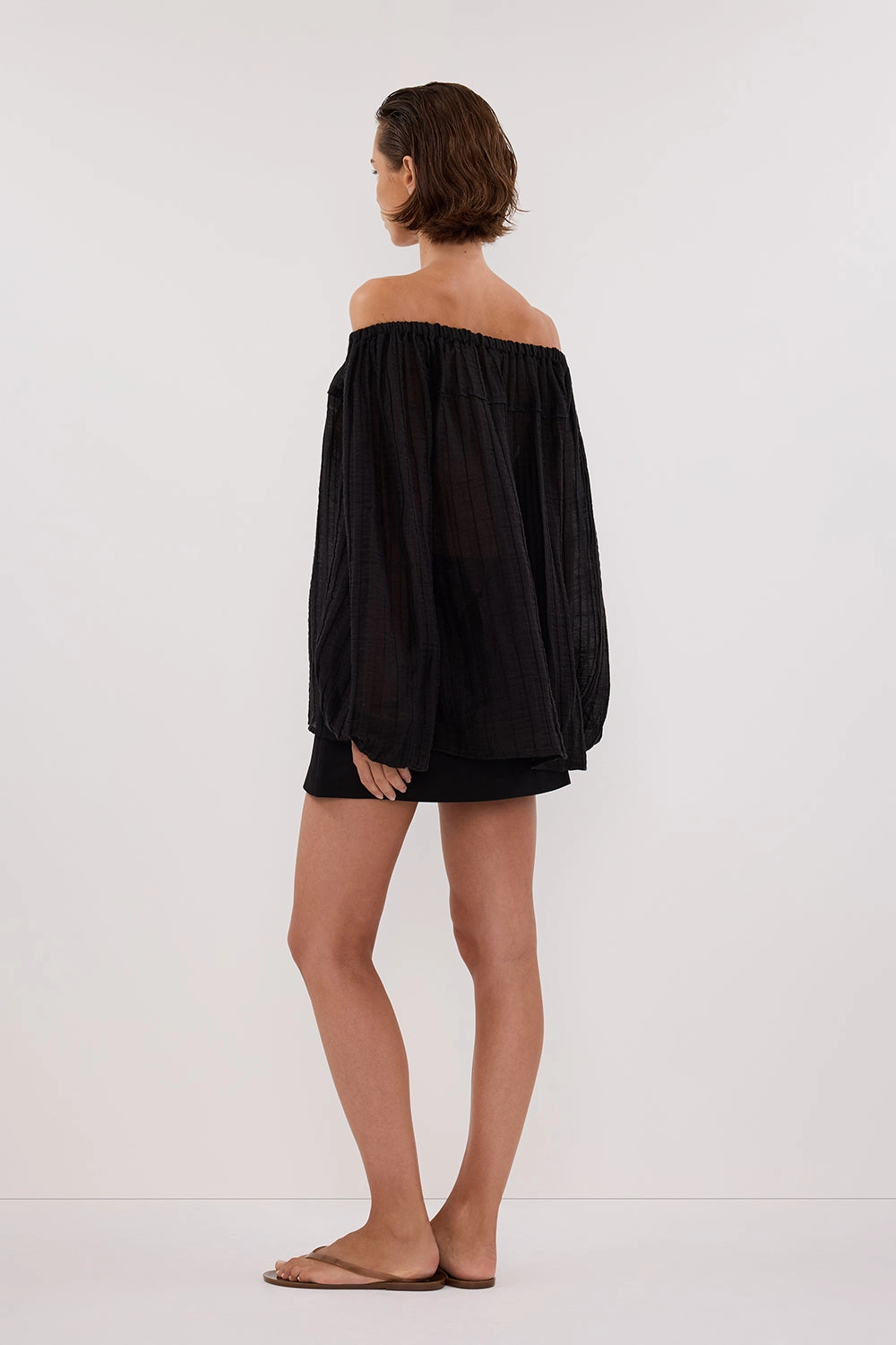 TAHITI BLACK LONG SLEEVE TOP