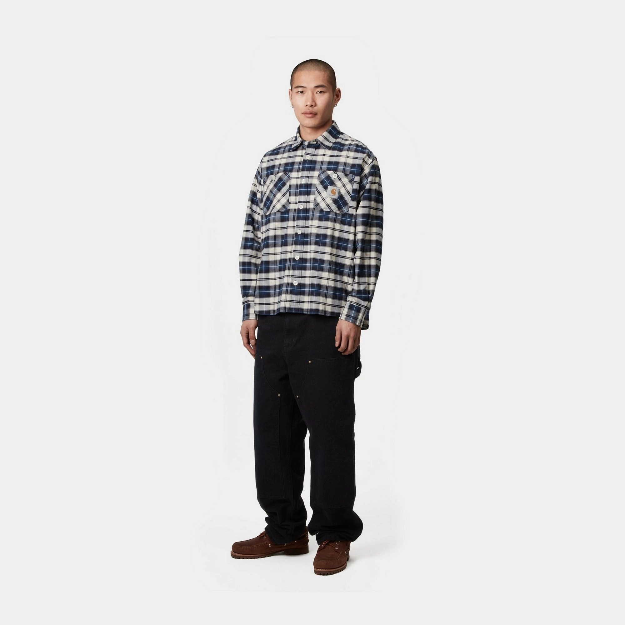 Tarbell Check Shirt | Dark Navy / White