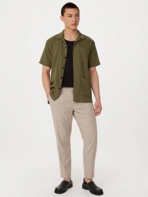 The Short Sleeve Overshirt in Martini Olive