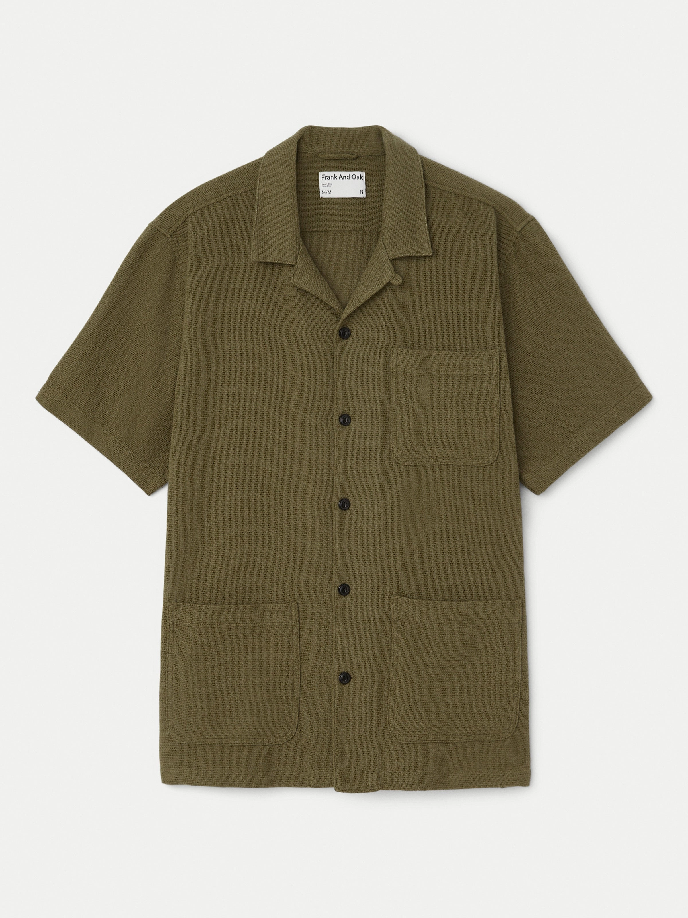 The Short Sleeve Overshirt in Martini Olive