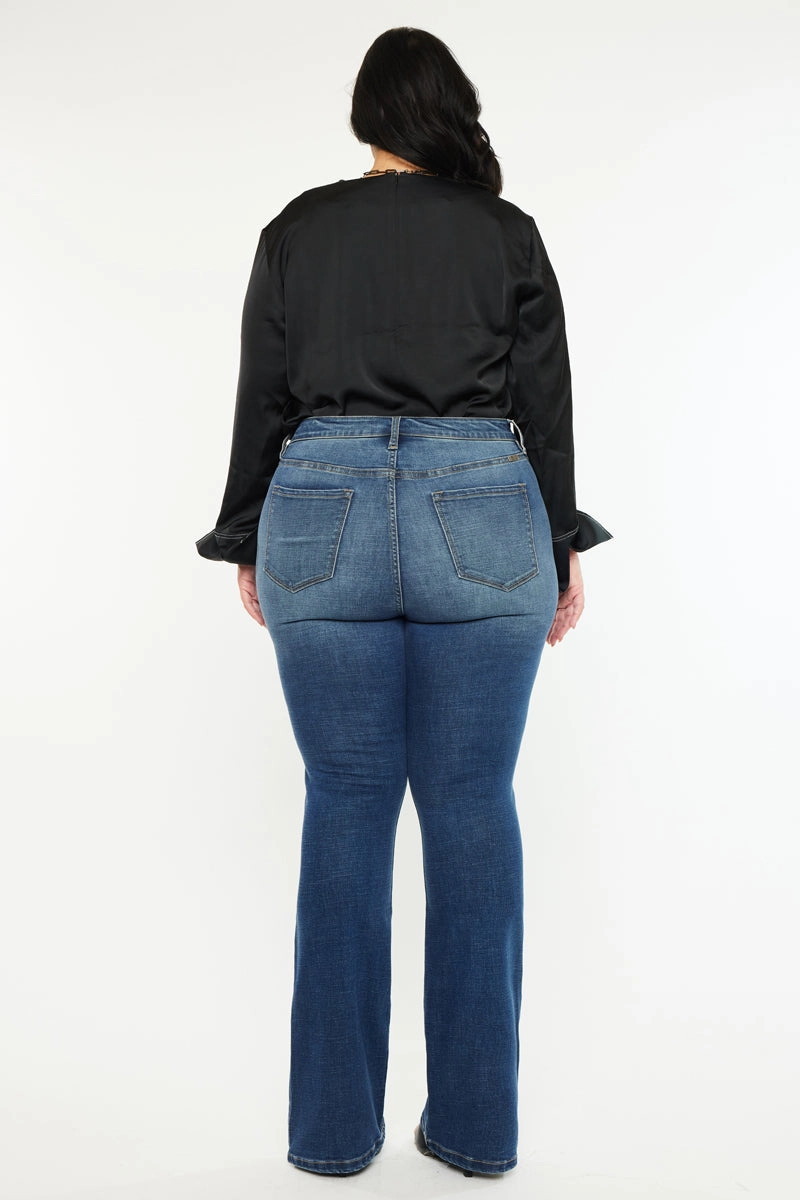 Tiffany High Rise Skinny Bootcut Jeans (Plus Size)