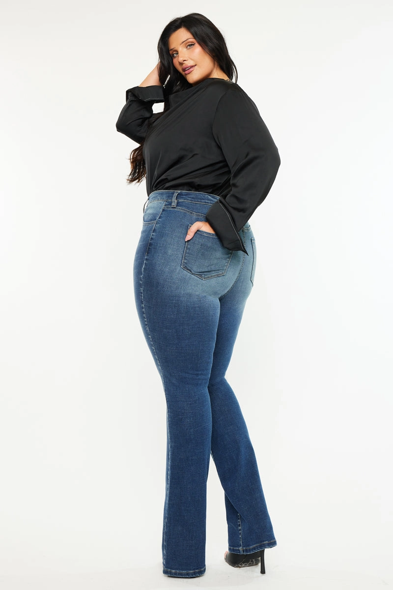 Tiffany High Rise Skinny Bootcut Jeans (Plus Size)