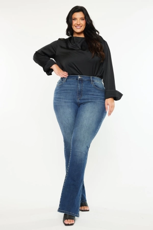 Tiffany High Rise Skinny Bootcut Jeans (Plus Size)