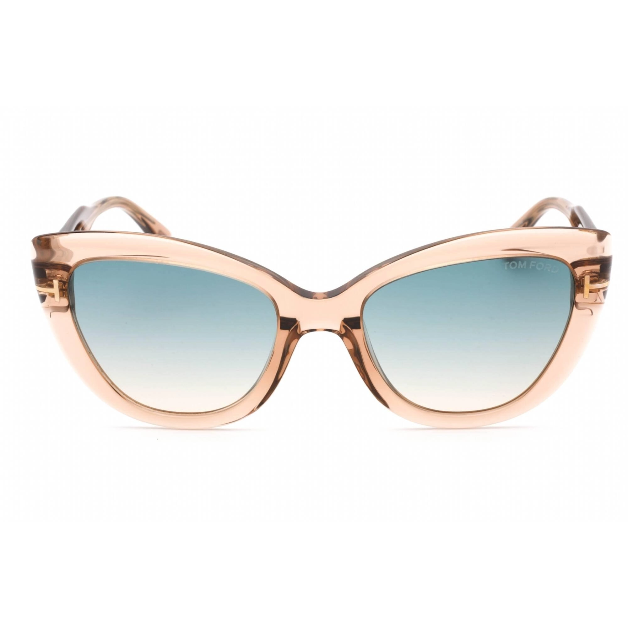 Tom Ford Women's Sunglasses - Shiny Light Brown Plastic Cat Eye Frame | FT0762 56P
