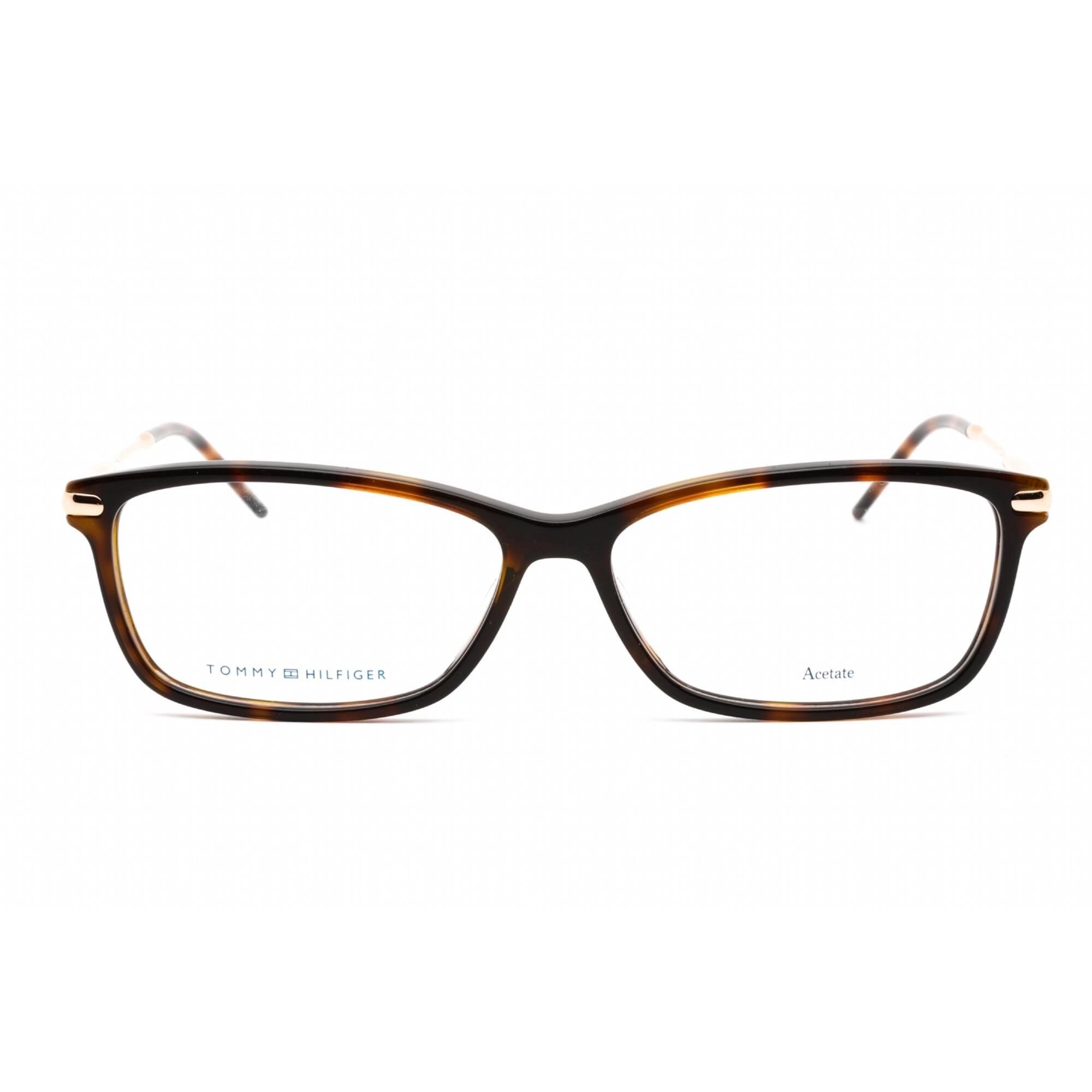 Tommy Hilfiger Women's Eyeglasses - Havana Frame Clear Demo Lens | TH 1636 0086 00
