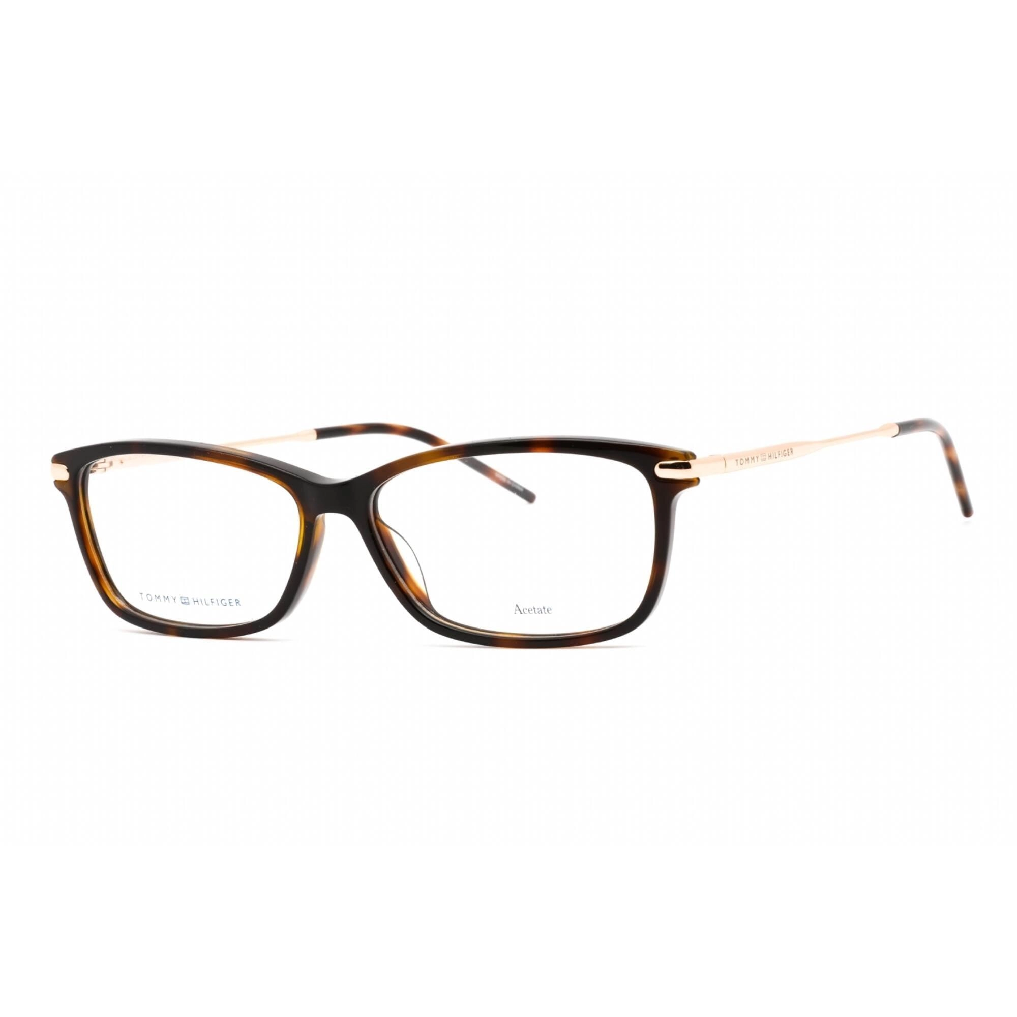 Tommy Hilfiger Women's Eyeglasses - Havana Frame Clear Demo Lens | TH 1636 0086 00