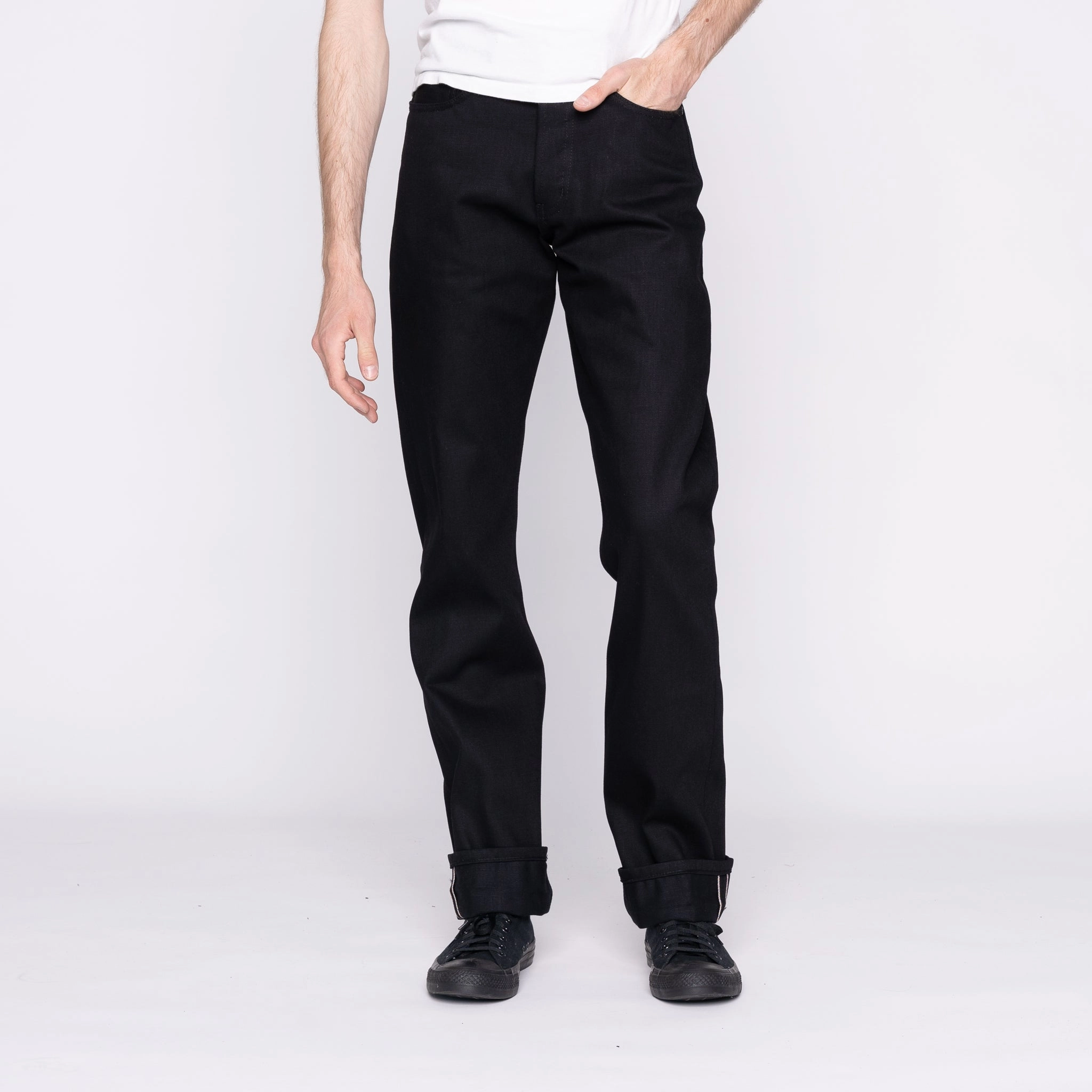 True Guy - Solid Black Selvedge - 36 Long Inseam