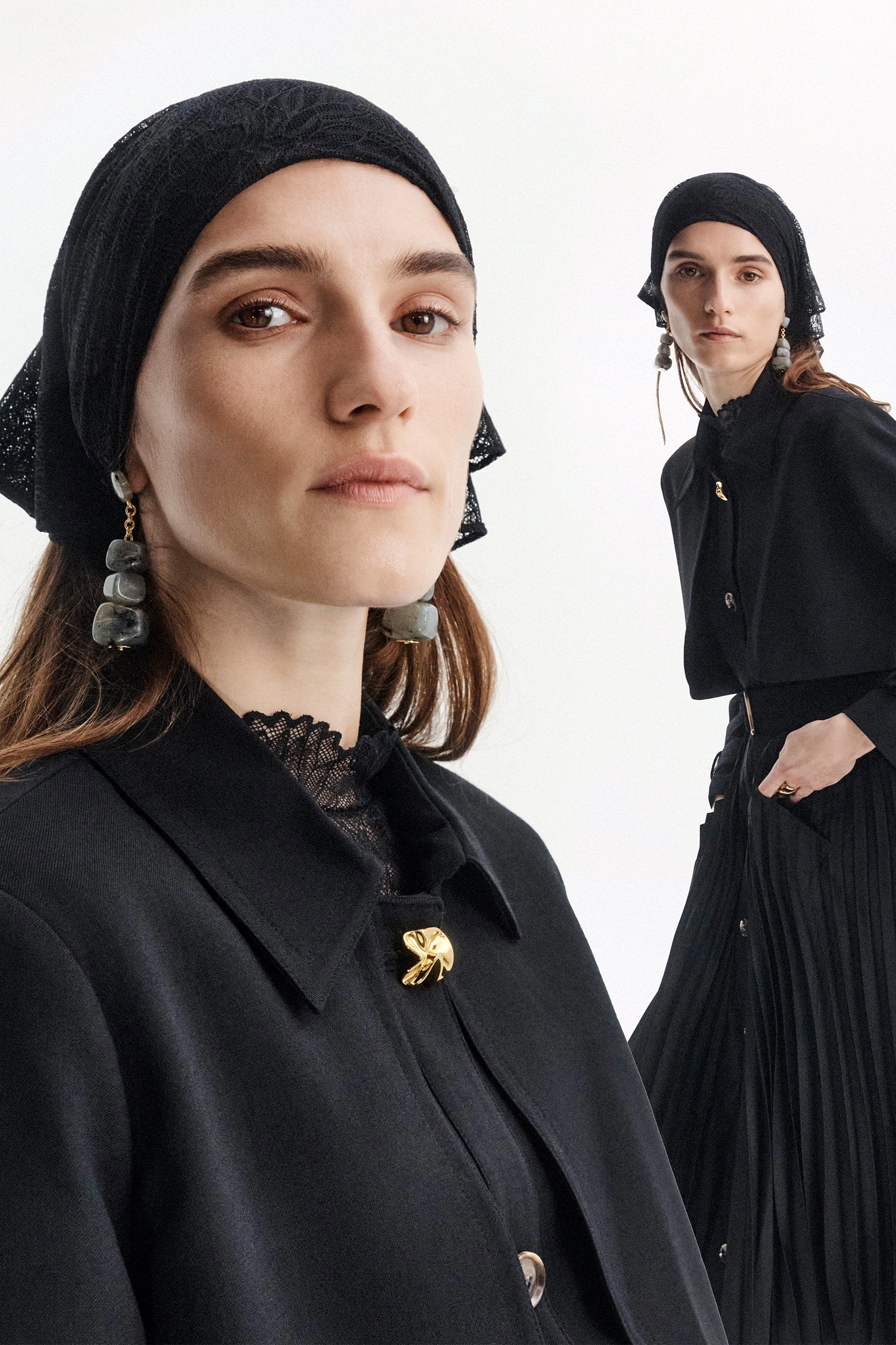 Vanessa Baroni Shaped Earring - Ink