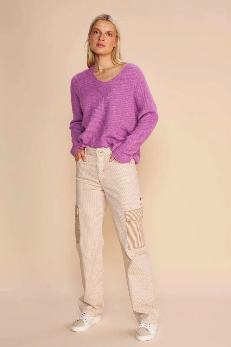 Weneta Cargo Pant | Ecru | Bukser fra Mos Mosh