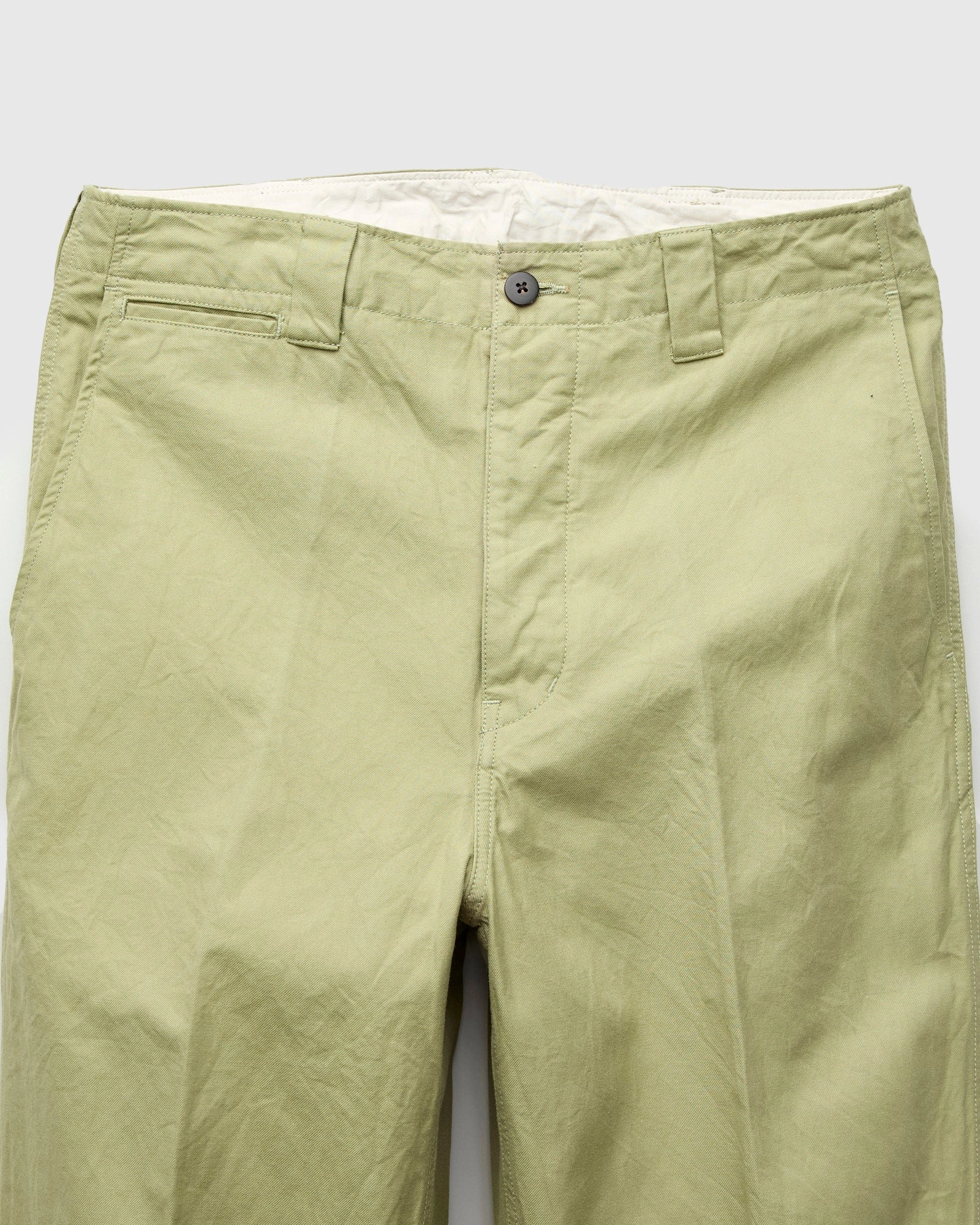 Wide Chino Pants in Light Green